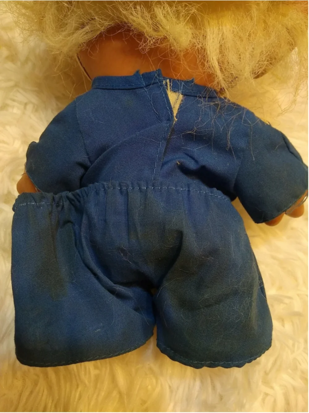 Vintage Troll Doll Sailor Outfit Blue White Hat 8